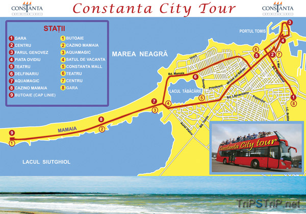 Маршрут автобуса Constanta City Tour